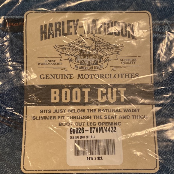Harley Davidson Men's Original Bootcut Jeans - Blue Denim - Picture 2 of 5